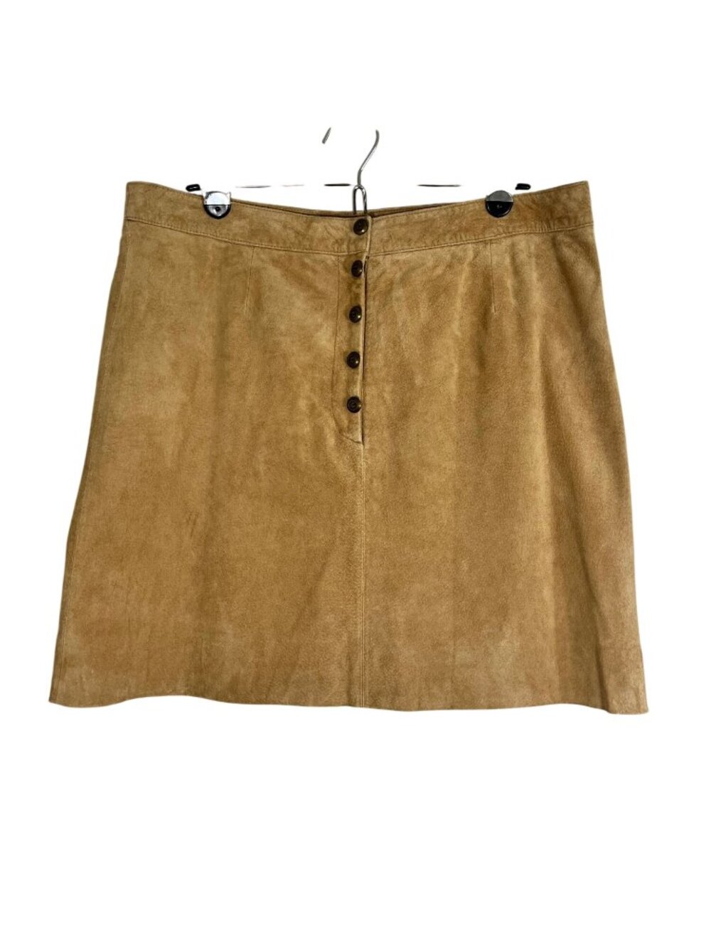 Vintage Leather Mini Skirt Tan 16 Boho Indie Festival Hippie Earthy Granola 80s
